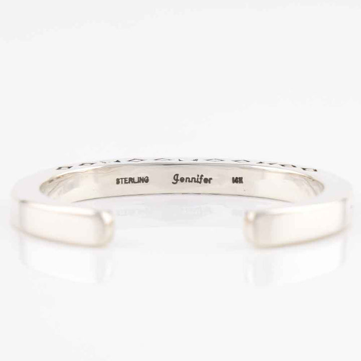 Gold on Silver Cuff