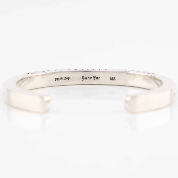 Gold on Silver Cuff