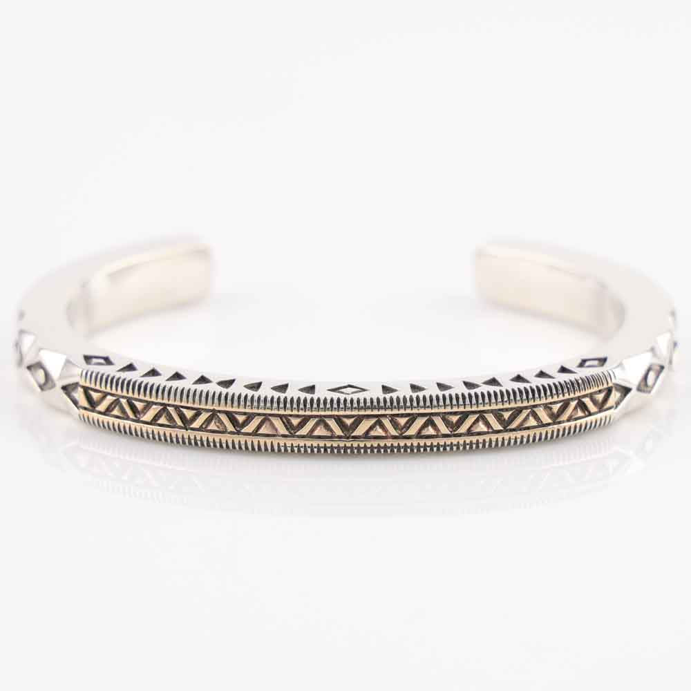 Gold on Silver Cuff