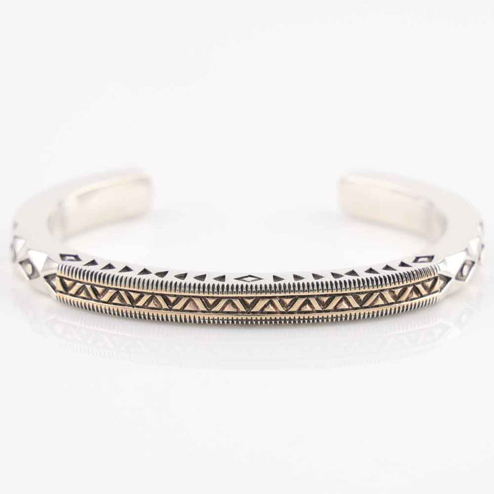 Gold on Silver Cuff