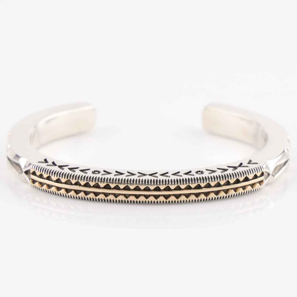 Gold on Silver Cuff