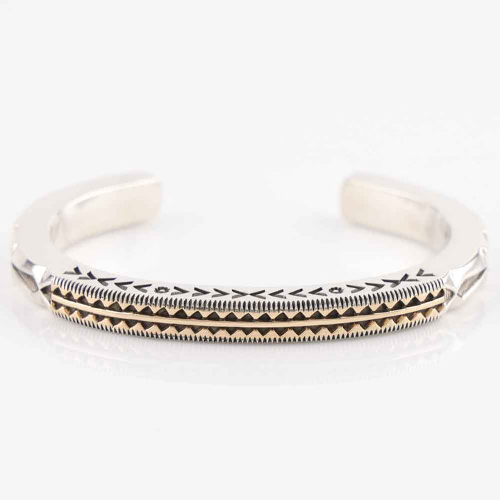 Gold on Silver Cuff