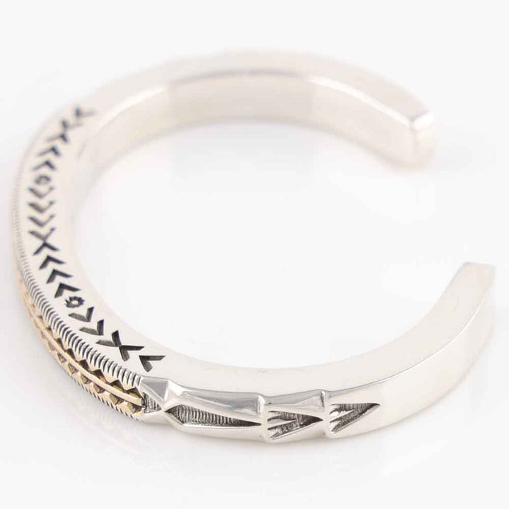 Gold on Silver Cuff