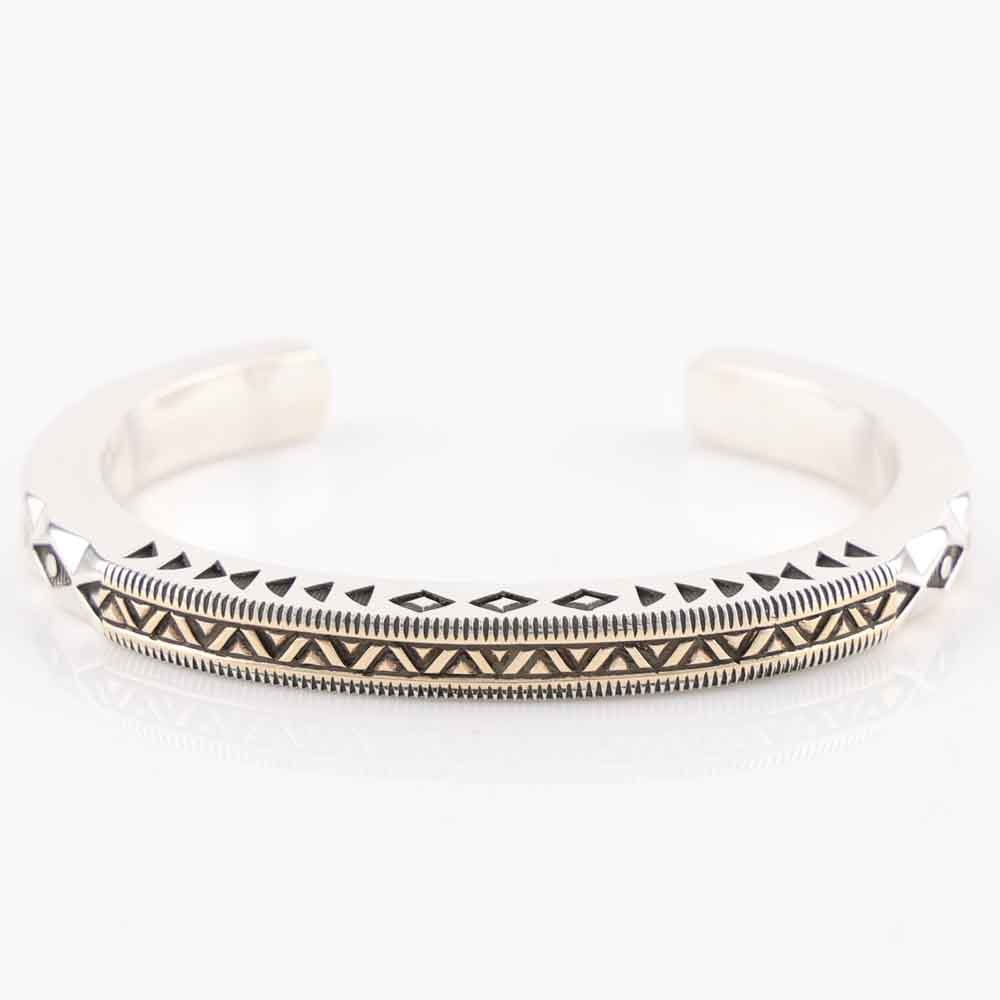 Gold on Silver Cuff