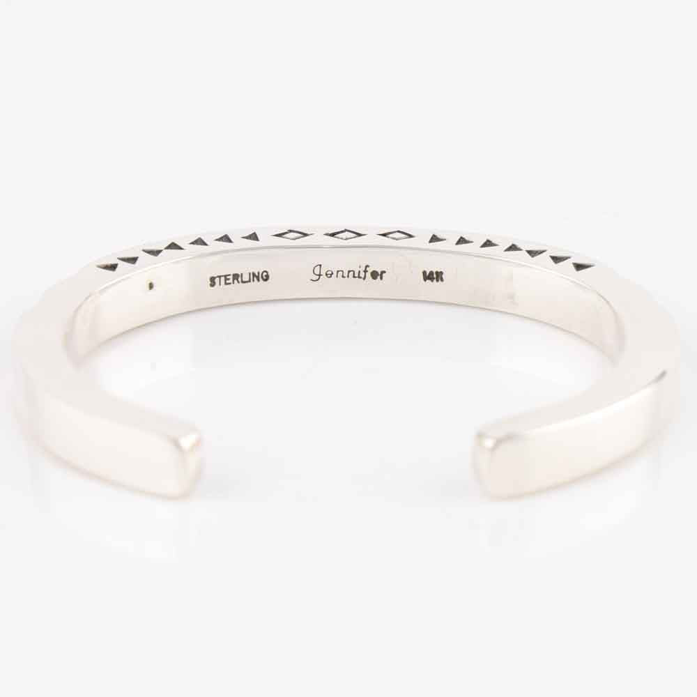 Gold on Silver Cuff