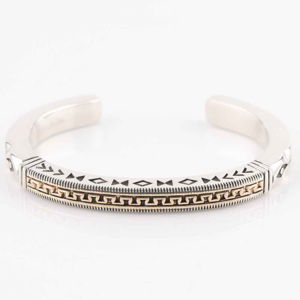 Gold on Silver Cuff