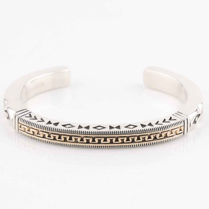 Gold on Silver Cuff