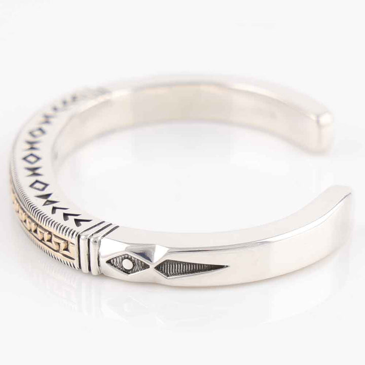 Gold on Silver Cuff