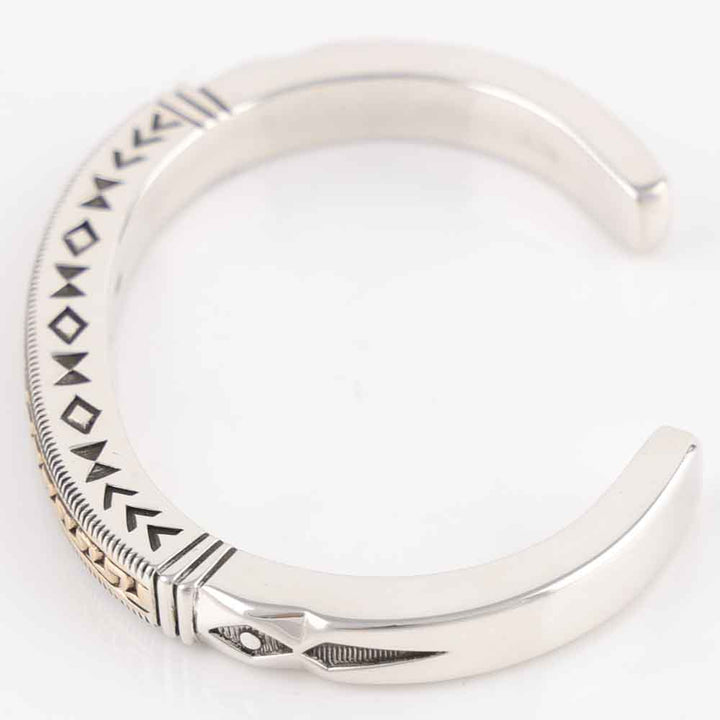 Gold on Silver Cuff