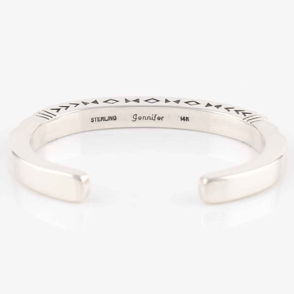 Gold on Silver Cuff