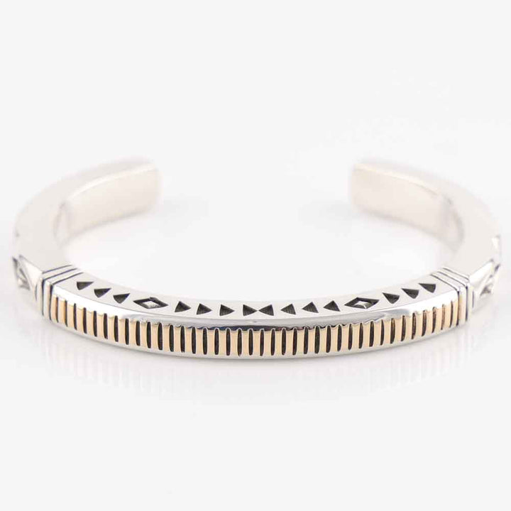 Gold on Silver Cuff