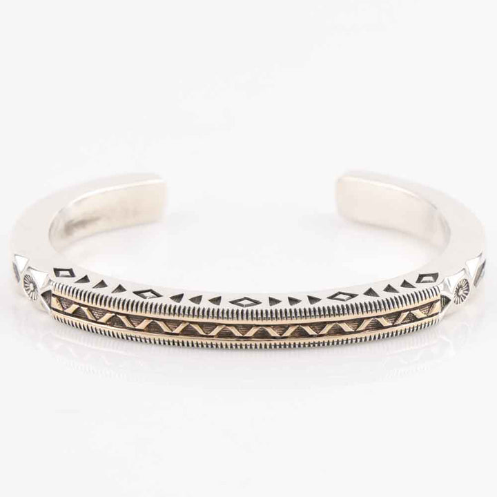 Gold on Silver Cuff