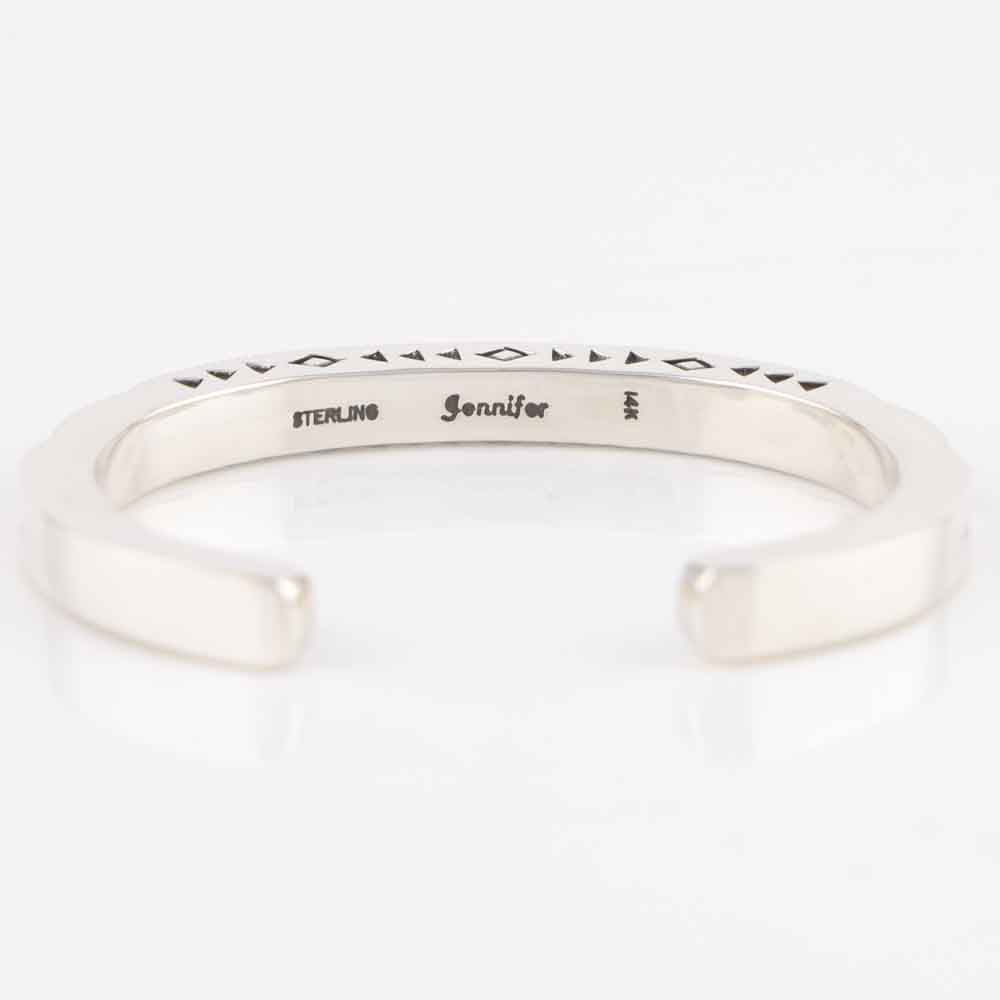 Gold on Silver Cuff