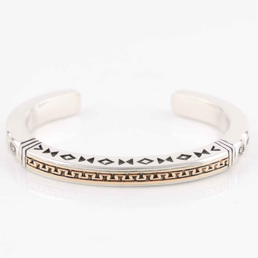 Gold on Silver Cuff