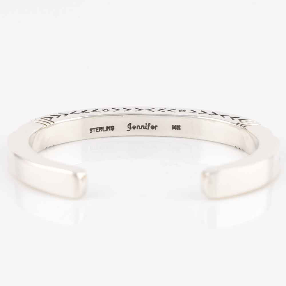 Gold on Silver Cuff