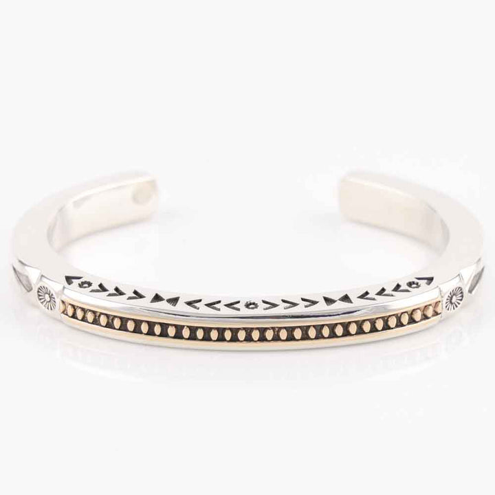 Gold on Silver Cuff