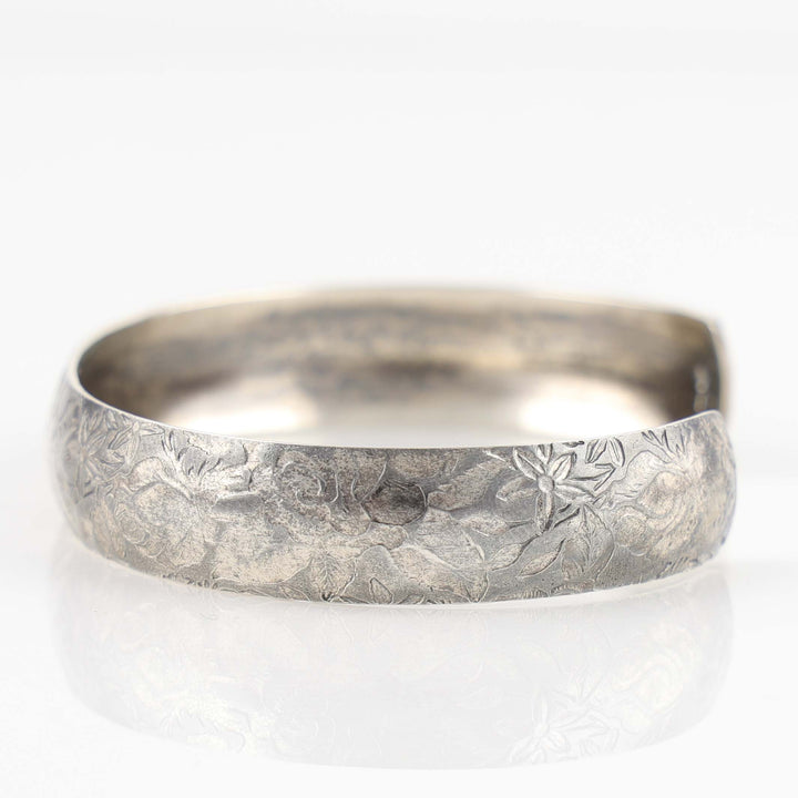 Silver Floral Cuff