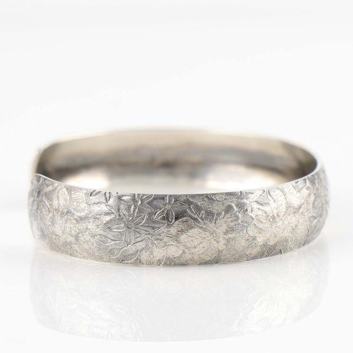 Silver Floral Cuff