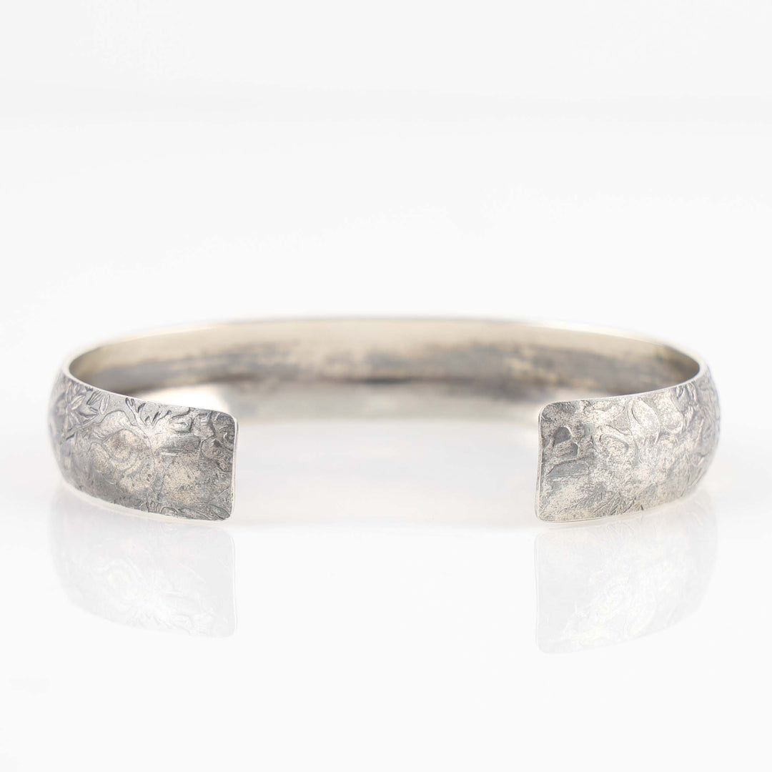 Silver Floral Cuff