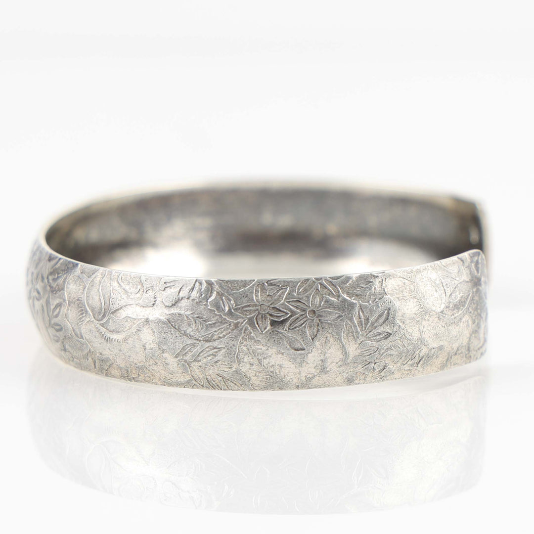 Silver Floral Cuff