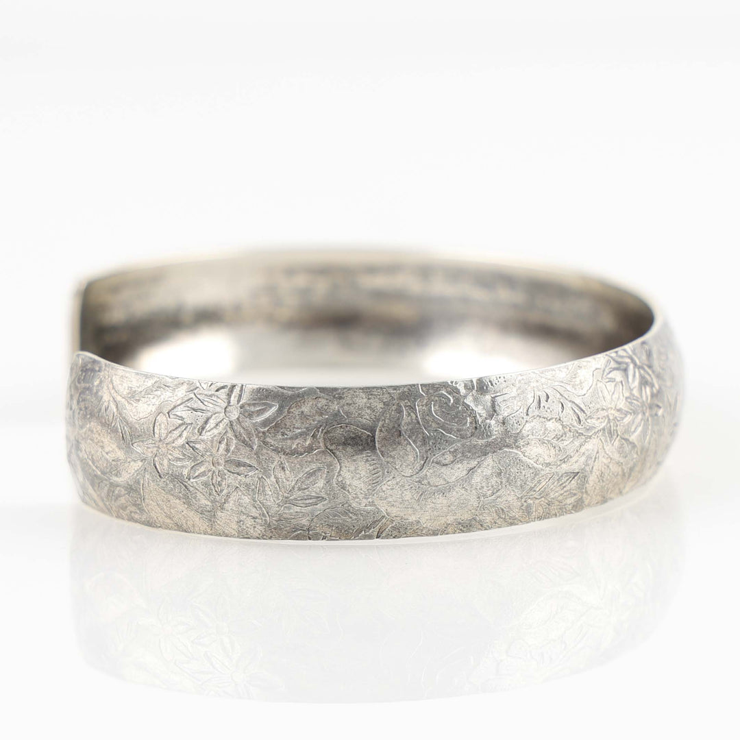 Silver Floral Cuff