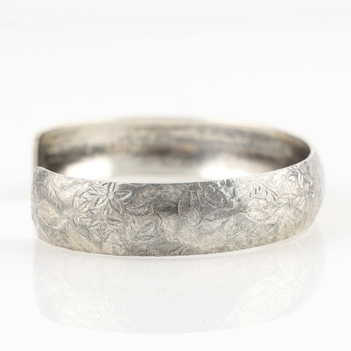 Silver Floral Cuff
