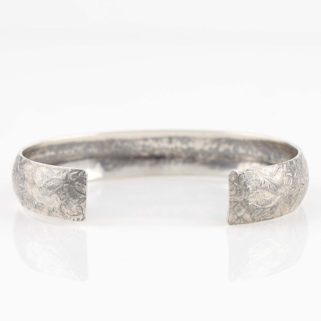 Silver Floral Cuff