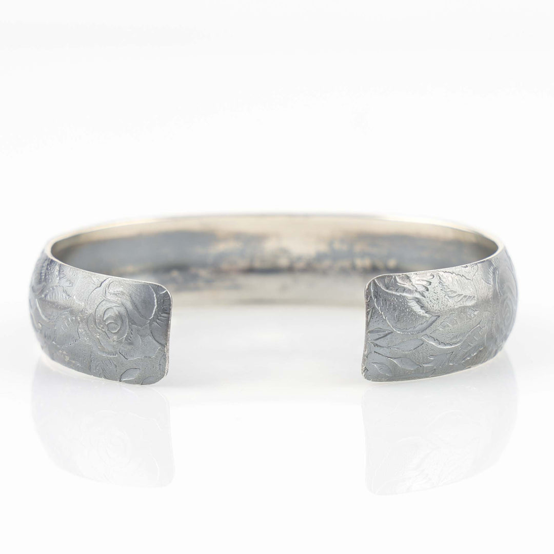 Silver Floral Cuff