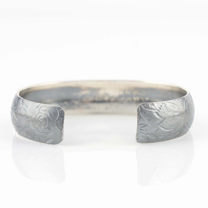 Silver Floral Cuff