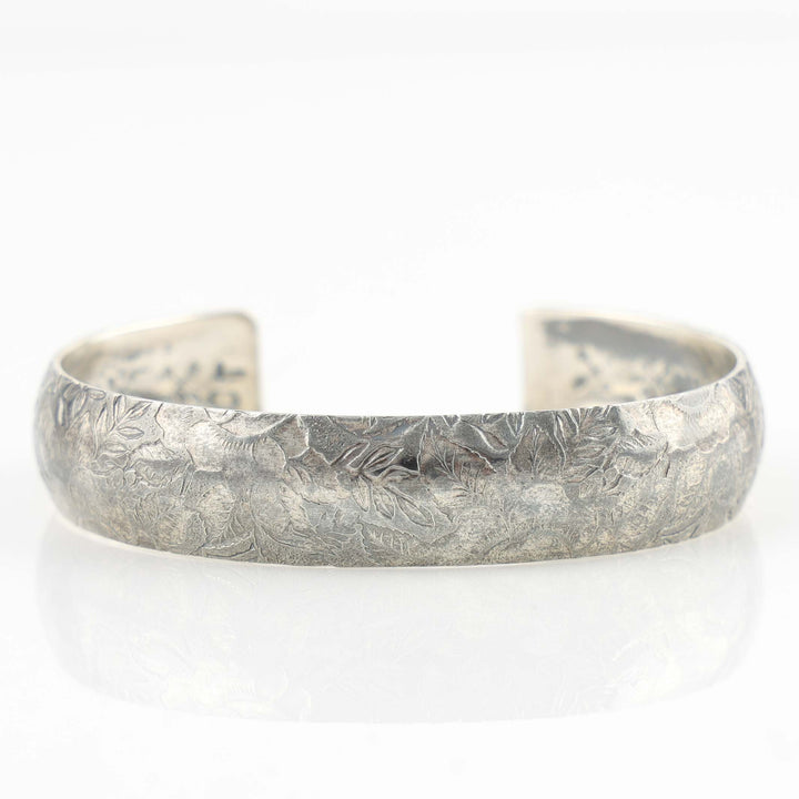 Silver Floral Cuff