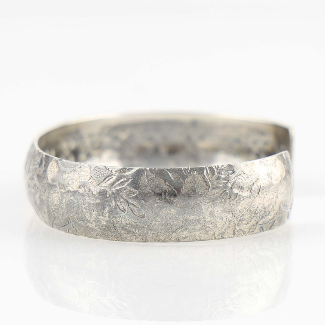 Silver Floral Cuff