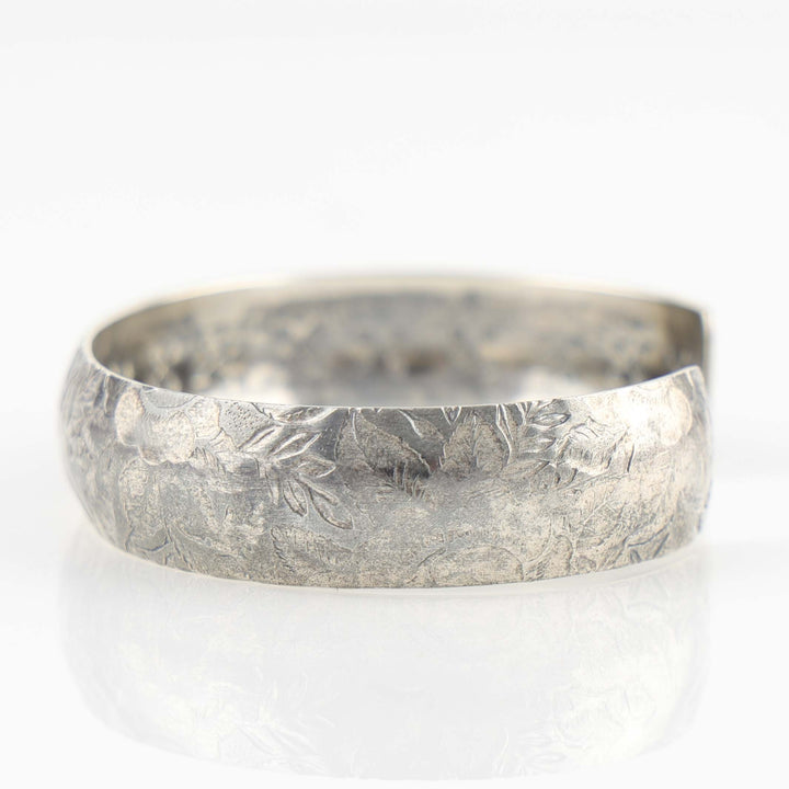 Silver Floral Cuff