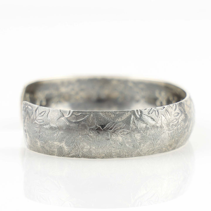 Silver Floral Cuff