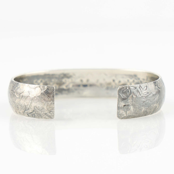 Silver Floral Cuff