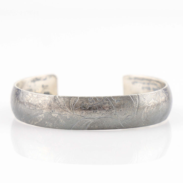 Silver Floral Cuff