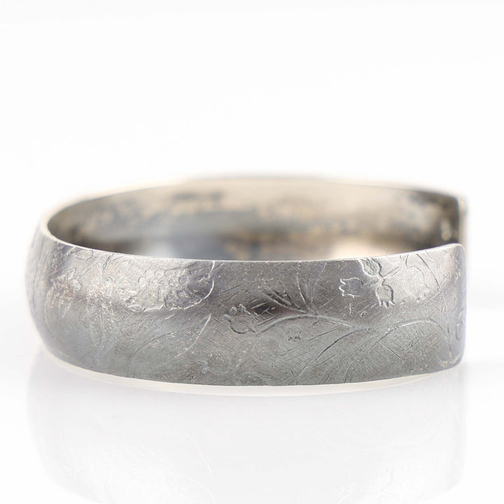 Silver Floral Cuff