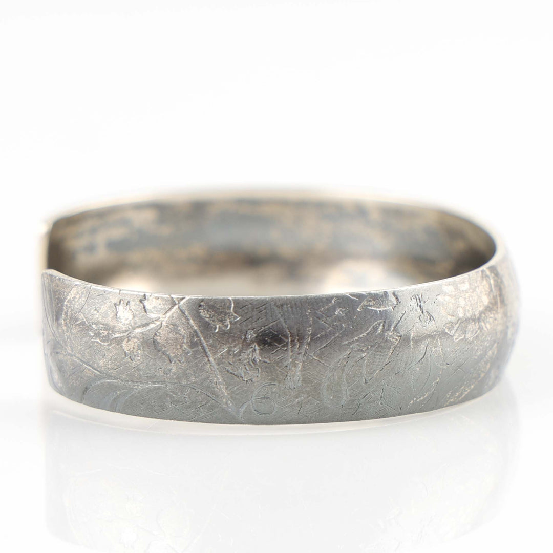 Silver Floral Cuff