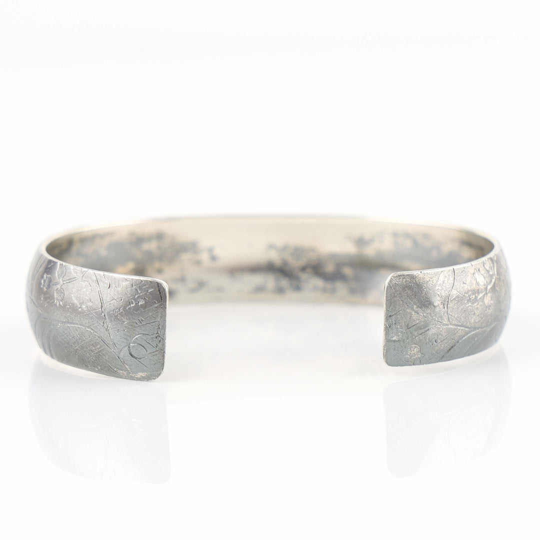 Silver Floral Cuff
