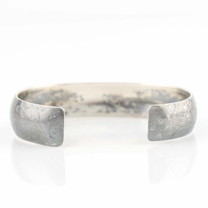 Silver Floral Cuff