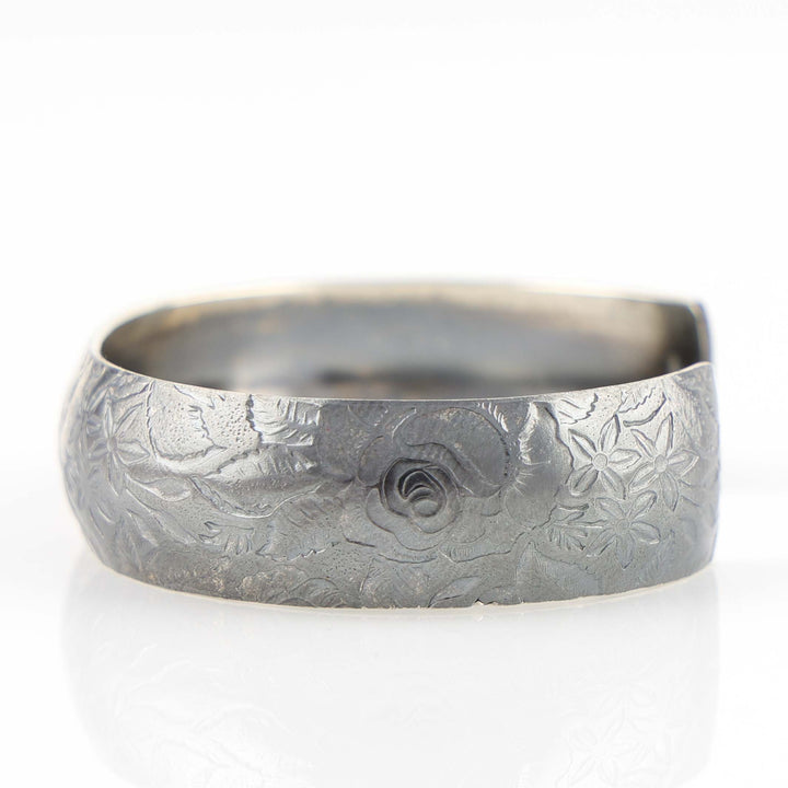 Silver Floral Cuff