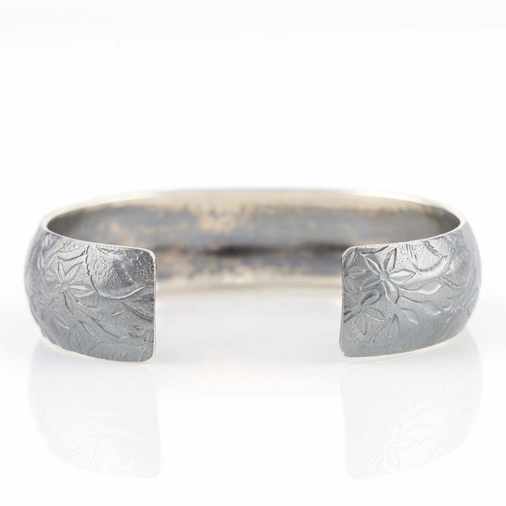 Silver Floral Cuff