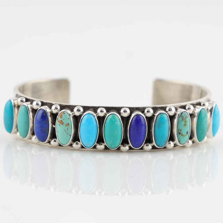 Turquoise and Lapis Cuff