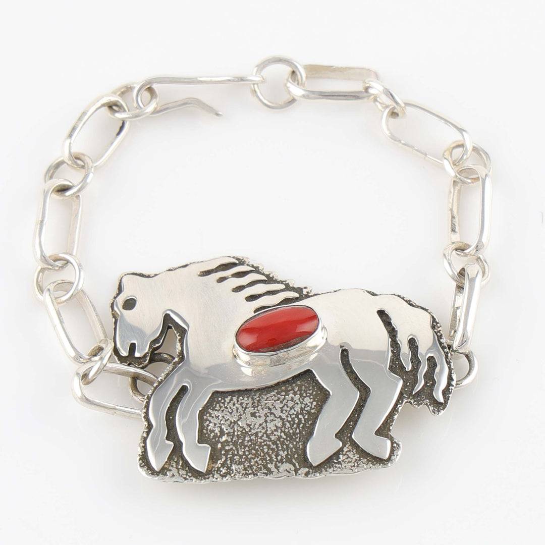 Coral Horse Bracelet