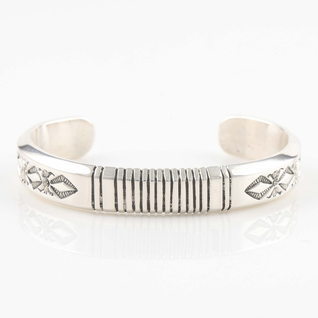 Stamped Silver Cuff
