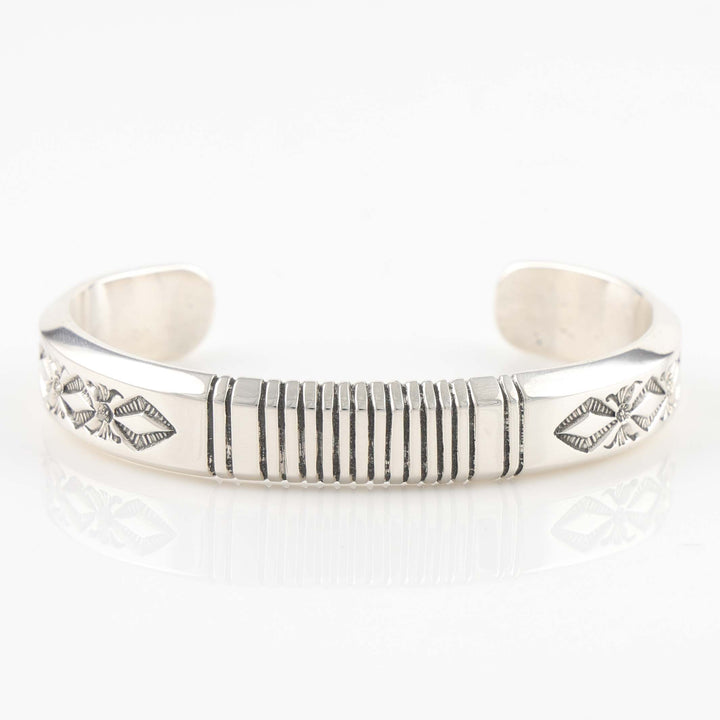 Stamped Silver Cuff