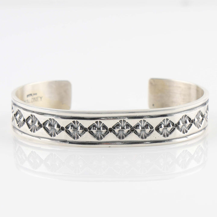 Stamped Silver Cuff