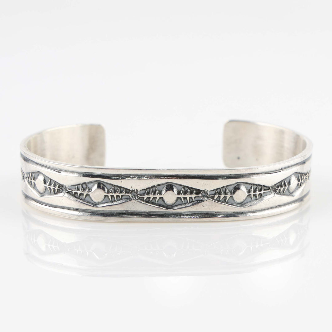 Stamped Silver Cuff