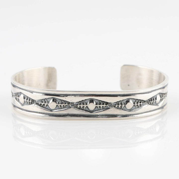 Stamped Silver Cuff