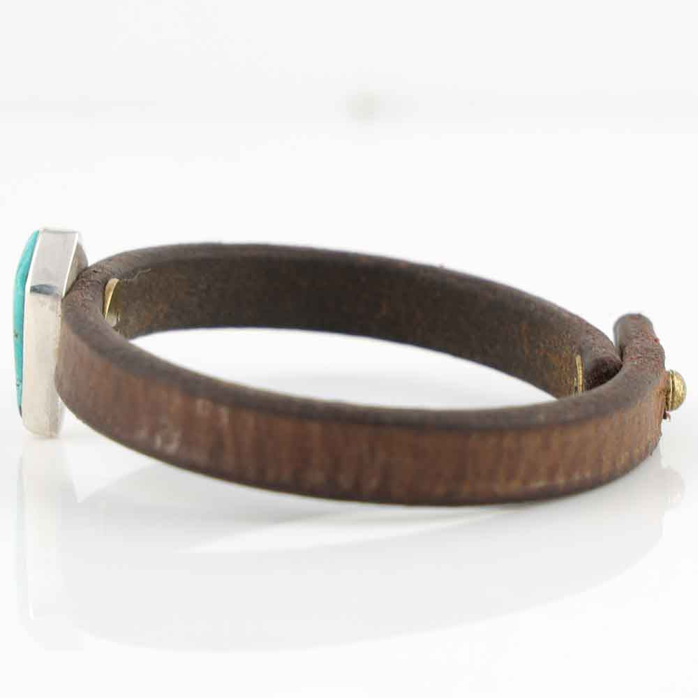 Turquoise Leather Bracelet