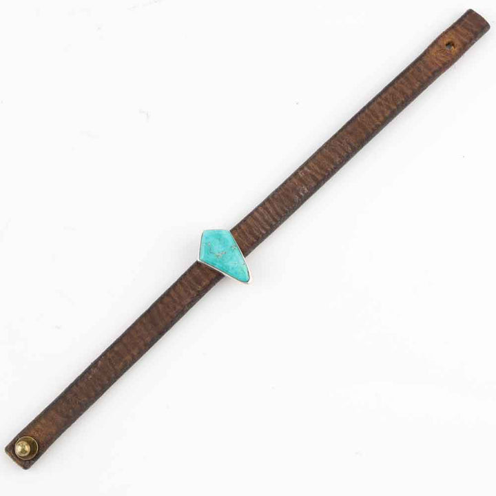 Turquoise Leather Bracelet